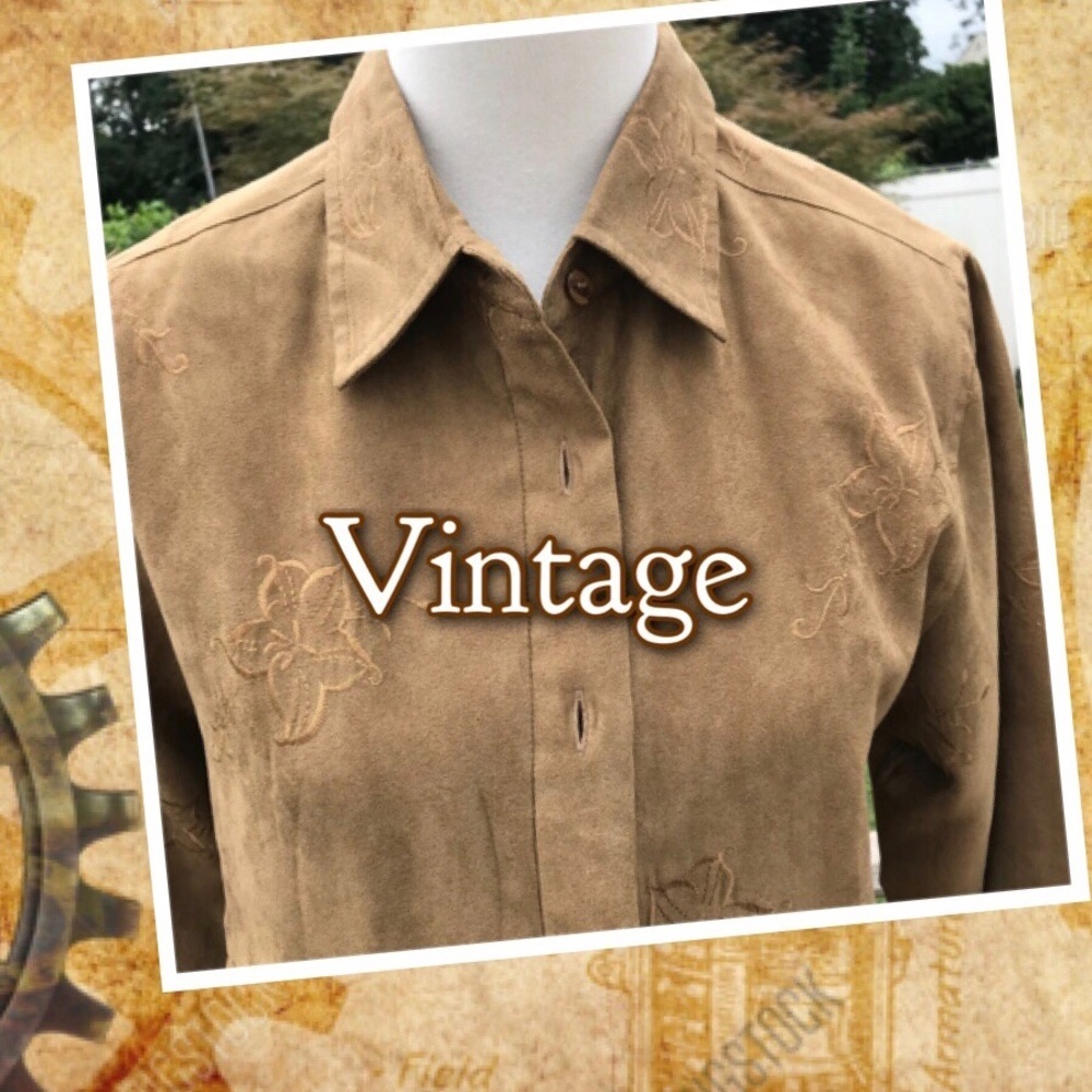 DOMANI  vintage shirt/jacket 19” p to p. See measurements in pictures. EUC